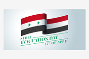 Syria happy evacuation day vector