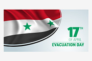 Syria evacuation day vector banner