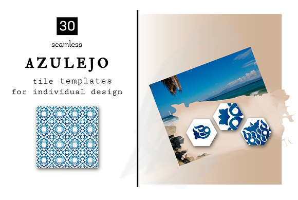 Set of 50 AZULEJO TILES templates in Patterns - product preview 2