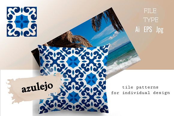Set of 50 AZULEJO TILES templates in Patterns - product preview 3
