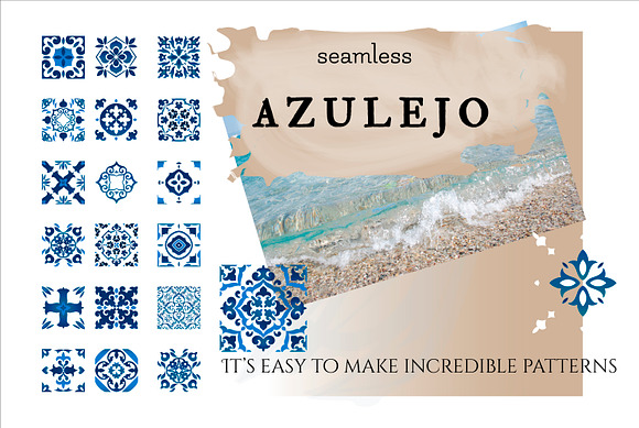 Set of 50 AZULEJO TILES templates in Patterns - product preview 6