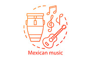 Mexican music concept icon
