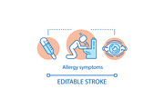 Allergy symptoms concept icon