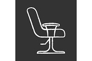 Salon armchair glyph icon