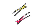 Hair clips color icon