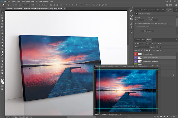 Landscape Canvas Ratio 3x2 Mockup 02 in Print Mockups - product preview 3