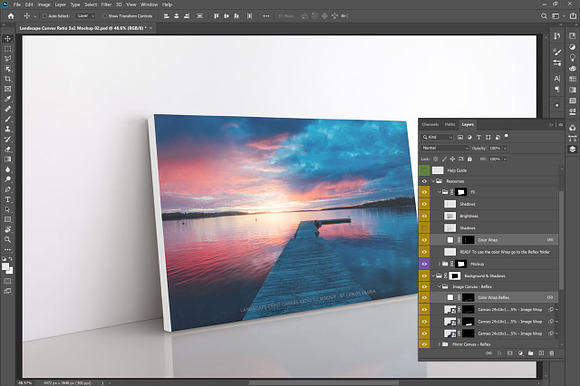 Landscape Canvas Ratio 3x2 Mockup 02 in Print Mockups - product preview 4