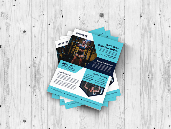 Fitness Gym Flyer Template in Flyer Templates - product preview 1