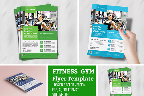 Body Fitness Gym Flyer Template