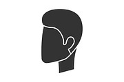 Man hairstyle glyph icon