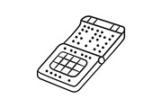 Braille print smartphone linear icon