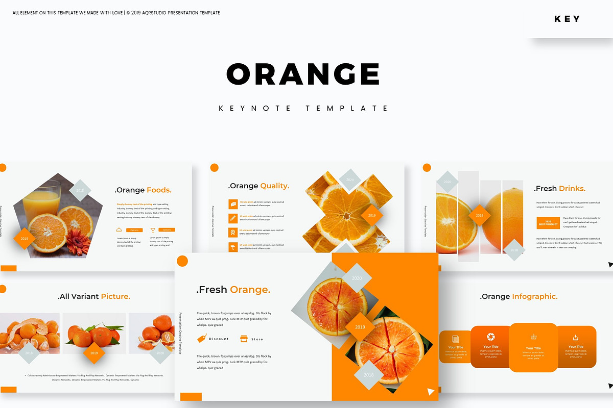 Orange - Keynote Template in Keynote Templates - product preview 8