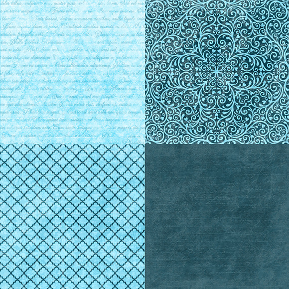 16 Royal Decree Turquoise & Green in Patterns - product preview 3