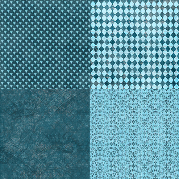 16 Royal Decree Turquoise & Green in Patterns - product preview 4