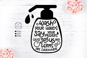 Wash Your Hands Sign Cut File