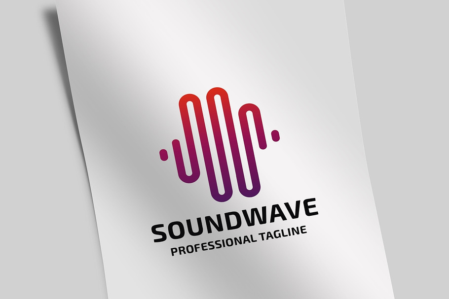 Sound Wave Logo in Logo Templates - product preview 8