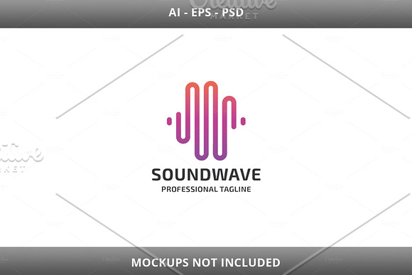 Sound Wave Logo in Logo Templates - product preview 2