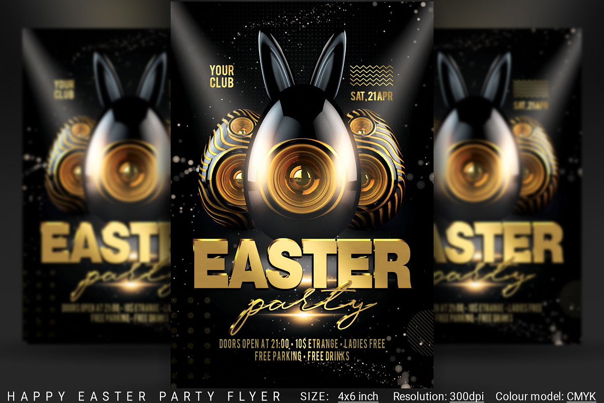 Happy Easter Party Flyer in Flyer Templates - product preview 8