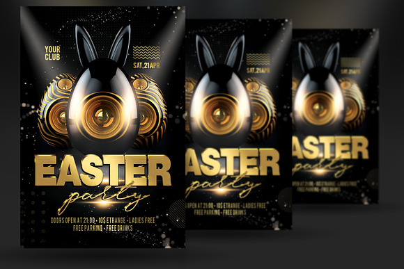 Happy Easter Party Flyer in Flyer Templates - product preview 1