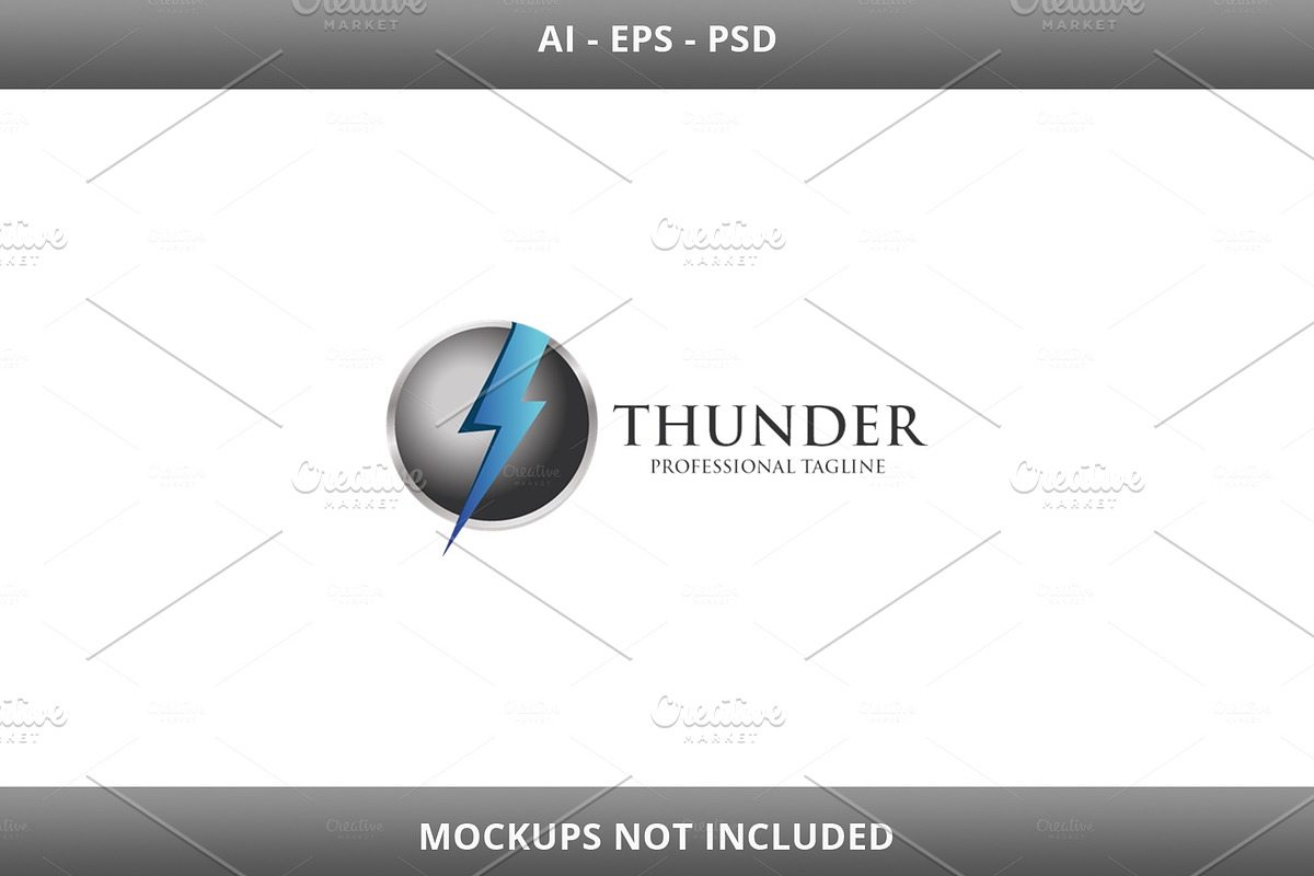 Thunder Logo in Logo Templates - product preview 8