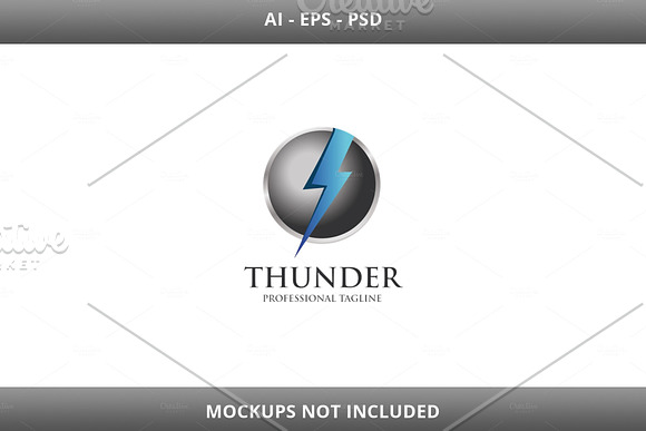 Thunder Logo in Logo Templates - product preview 2