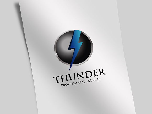 Thunder Logo in Logo Templates - product preview 3