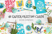 48 Easter greeting cards