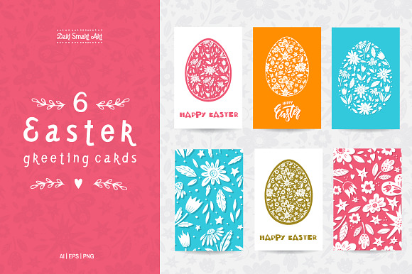 48 Easter greeting cards in Postcard Templates - product preview 4