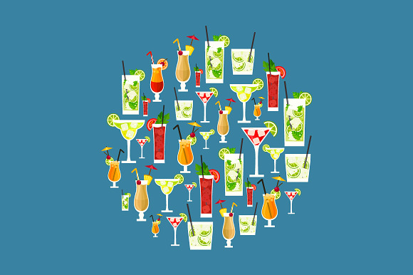 16 popular cocktail recipes in Illustrations - product preview 2