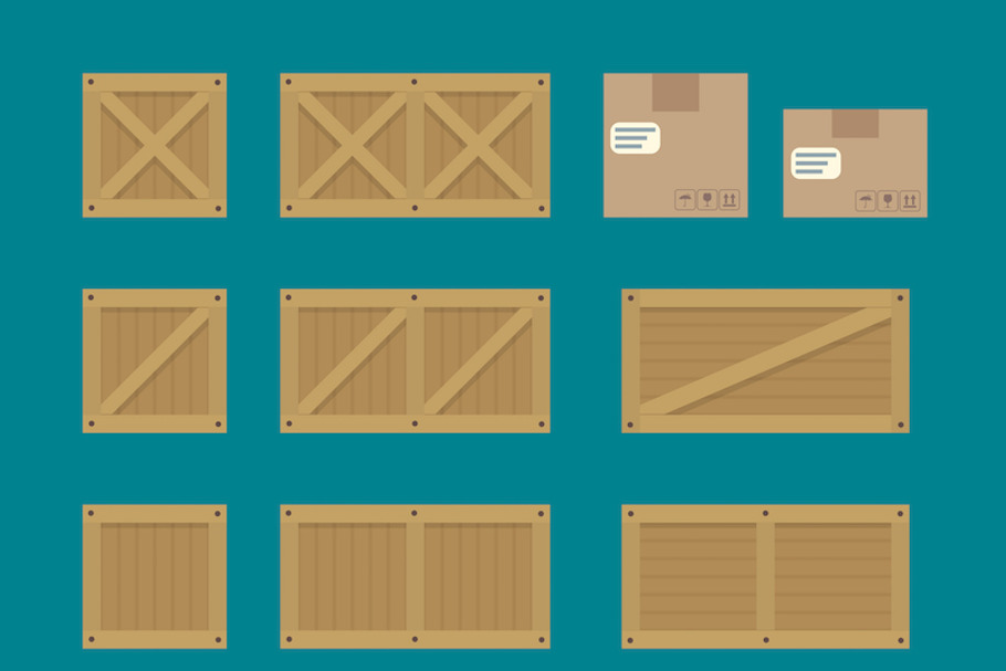 Cargo Boxes Icon Vector in Graphics - product preview 8