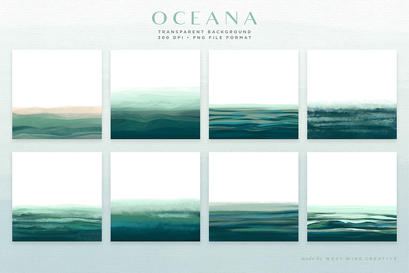 Oceana - Textured Backgrounds in Graphics - product preview 3