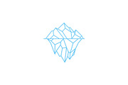 iceberg logo geometric line outline