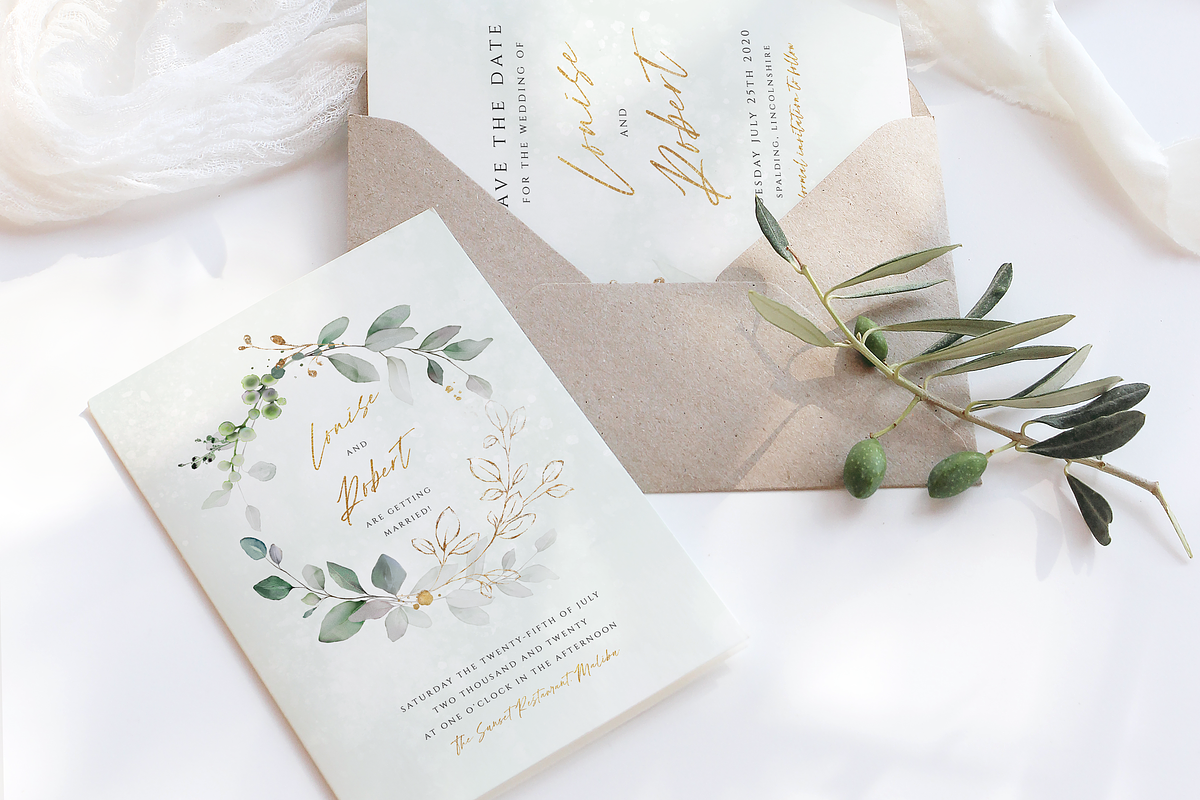 Eucalyptus Wreath Wedding Suite in Wedding Templates - product preview 8
