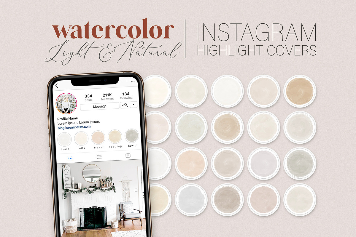 Natural Instagram Cover Icons in Instagram Templates - product preview 8