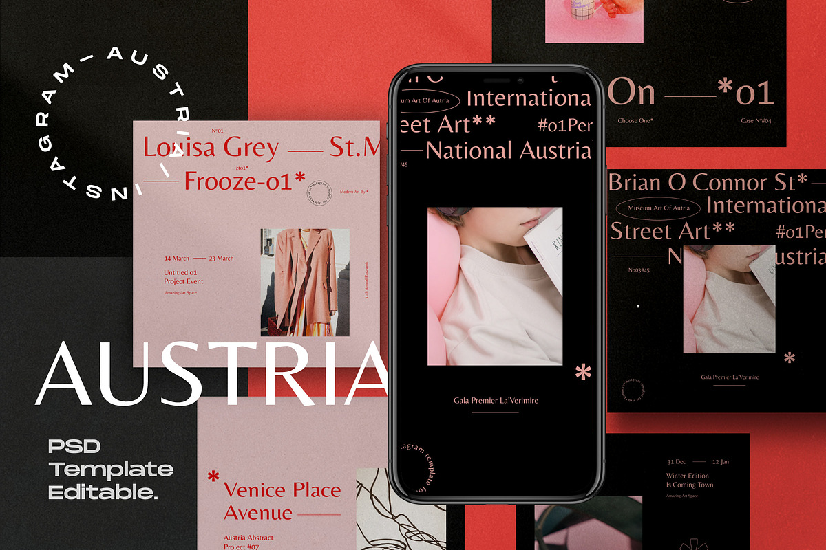 AUSTRIA - Social Media Post&Stories in Instagram Templates - product preview 8