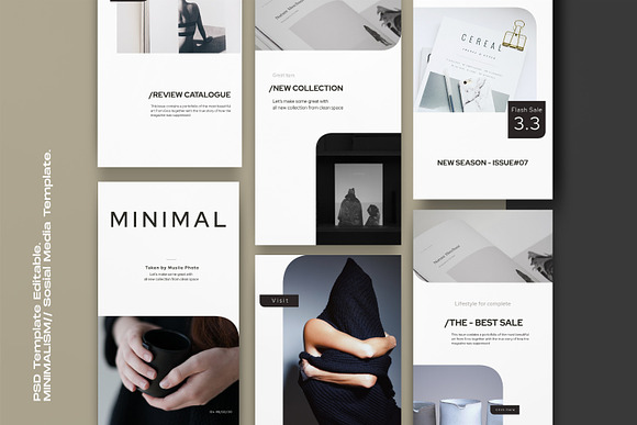 MINIMALISM - Social Media Brand in Instagram Templates - product preview 3