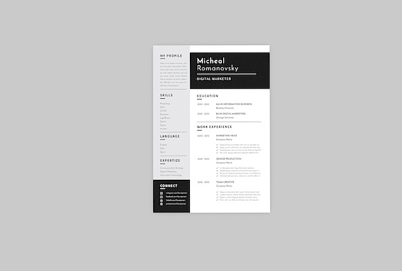 Micheal DIgital Resume Designer in Resume Templates - product preview 2