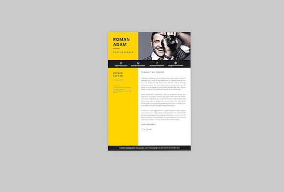 Roman Photographer Resume Designer in Resume Templates - product preview 1