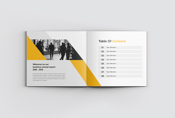 Yellow Square Annual Report in Brochure Templates - product preview 2