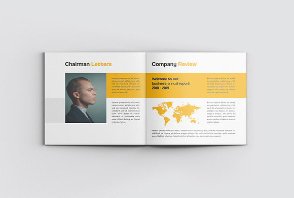 Yellow Square Annual Report in Brochure Templates - product preview 3