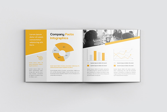 Yellow Square Annual Report in Brochure Templates - product preview 4