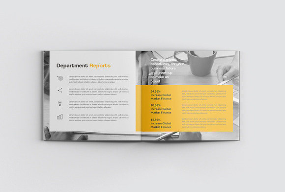 Yellow Square Annual Report in Brochure Templates - product preview 6