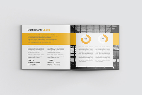 Yellow Square Annual Report in Brochure Templates - product preview 10