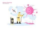 DestroyThe Virus-Vector Illustration