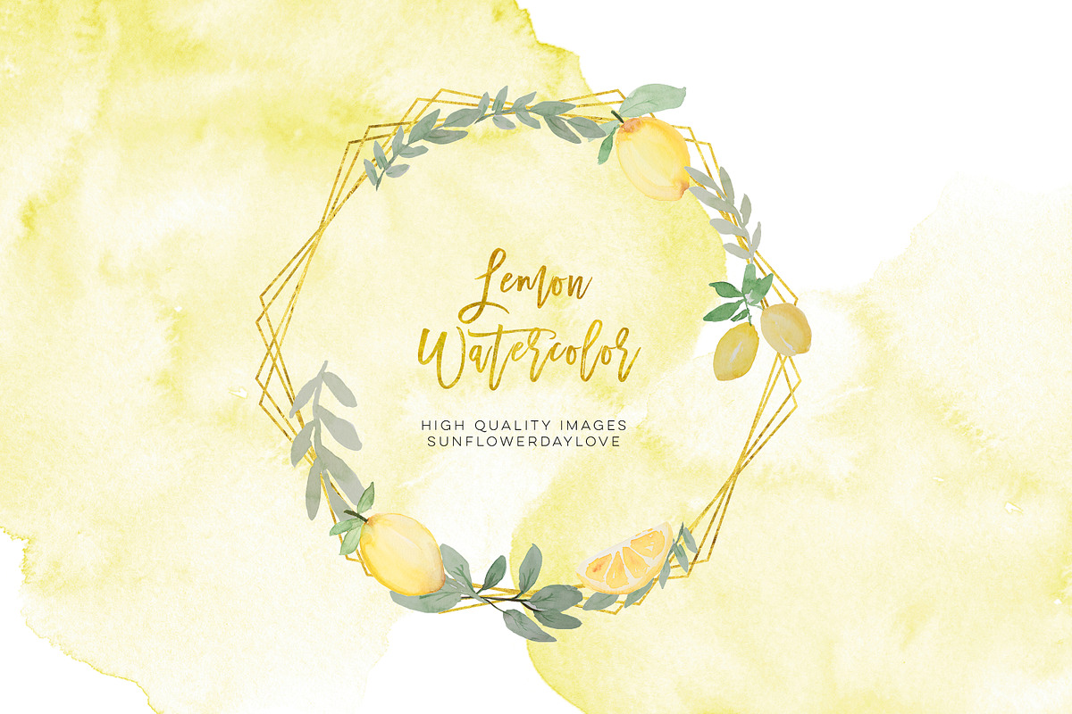 Lemon frames Clipart in Illustrations - product preview 8