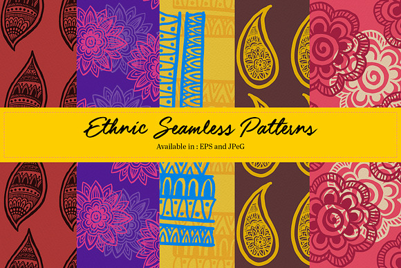 5 Seamless Ethnic Patterns in Patterns - product preview 4