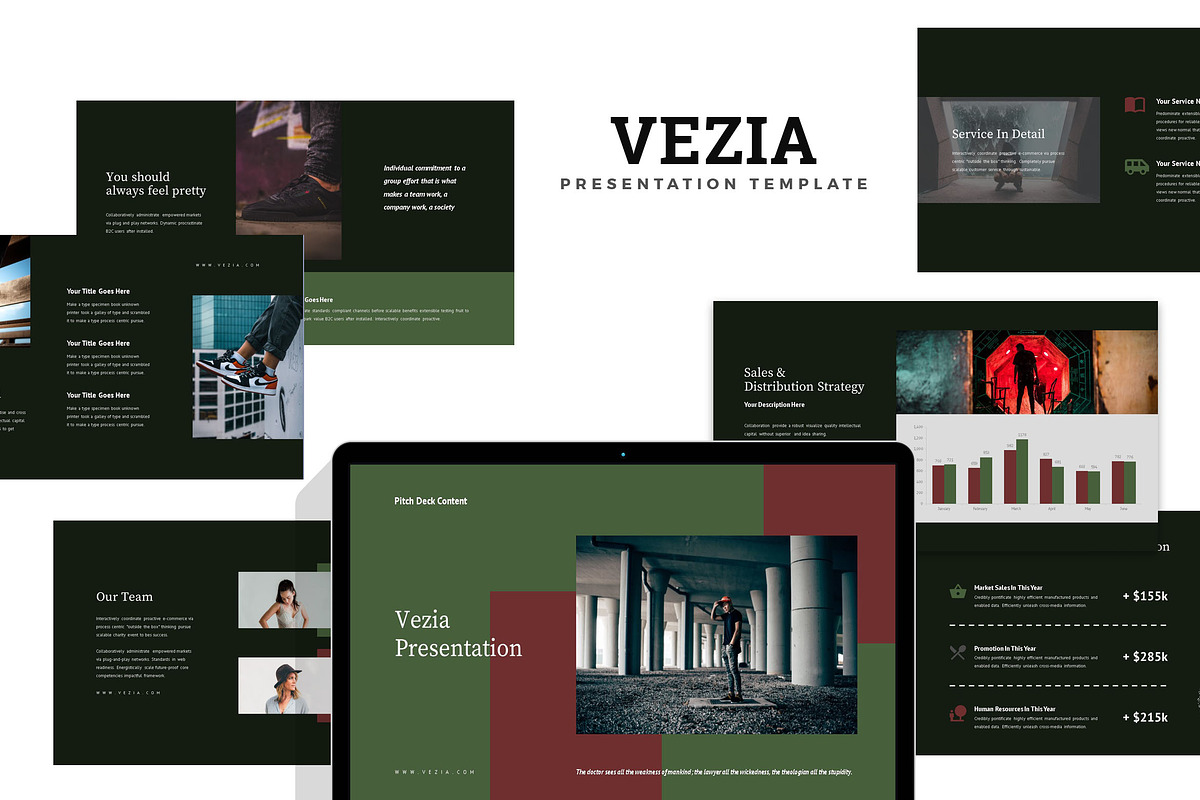 Vezia Fashion Pitch Deck Keynote in Keynote Templates - product preview 8