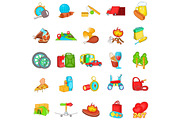 Country rest icons set