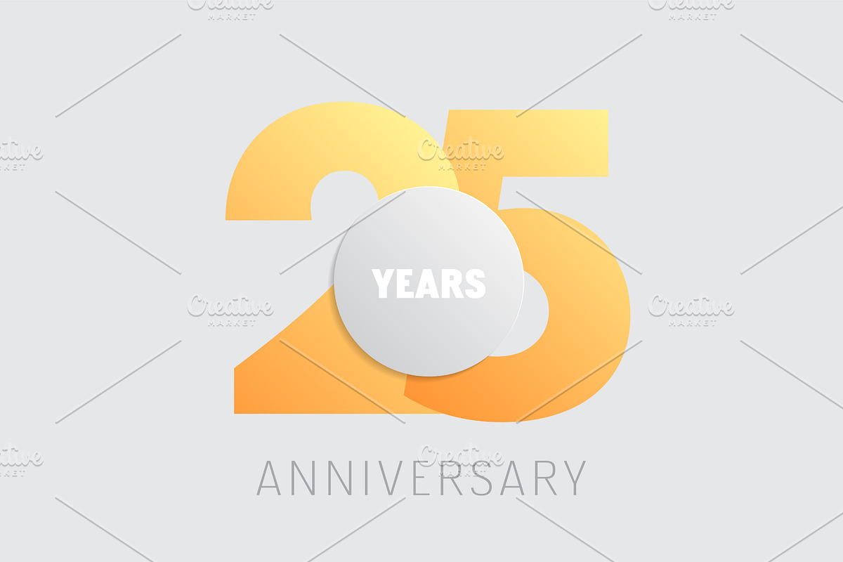 25 years anniversary vector icon in Illustrations - product preview 8
