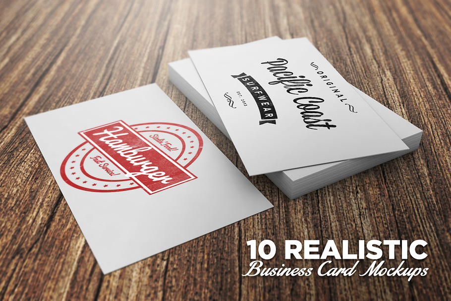 10 Realistic Business Card Mockups in Print Mockups - product preview 8